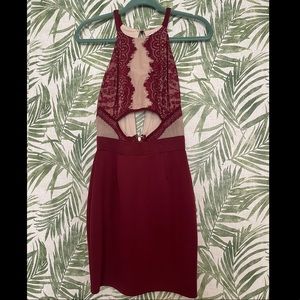 Charlotte Russe maroon dress